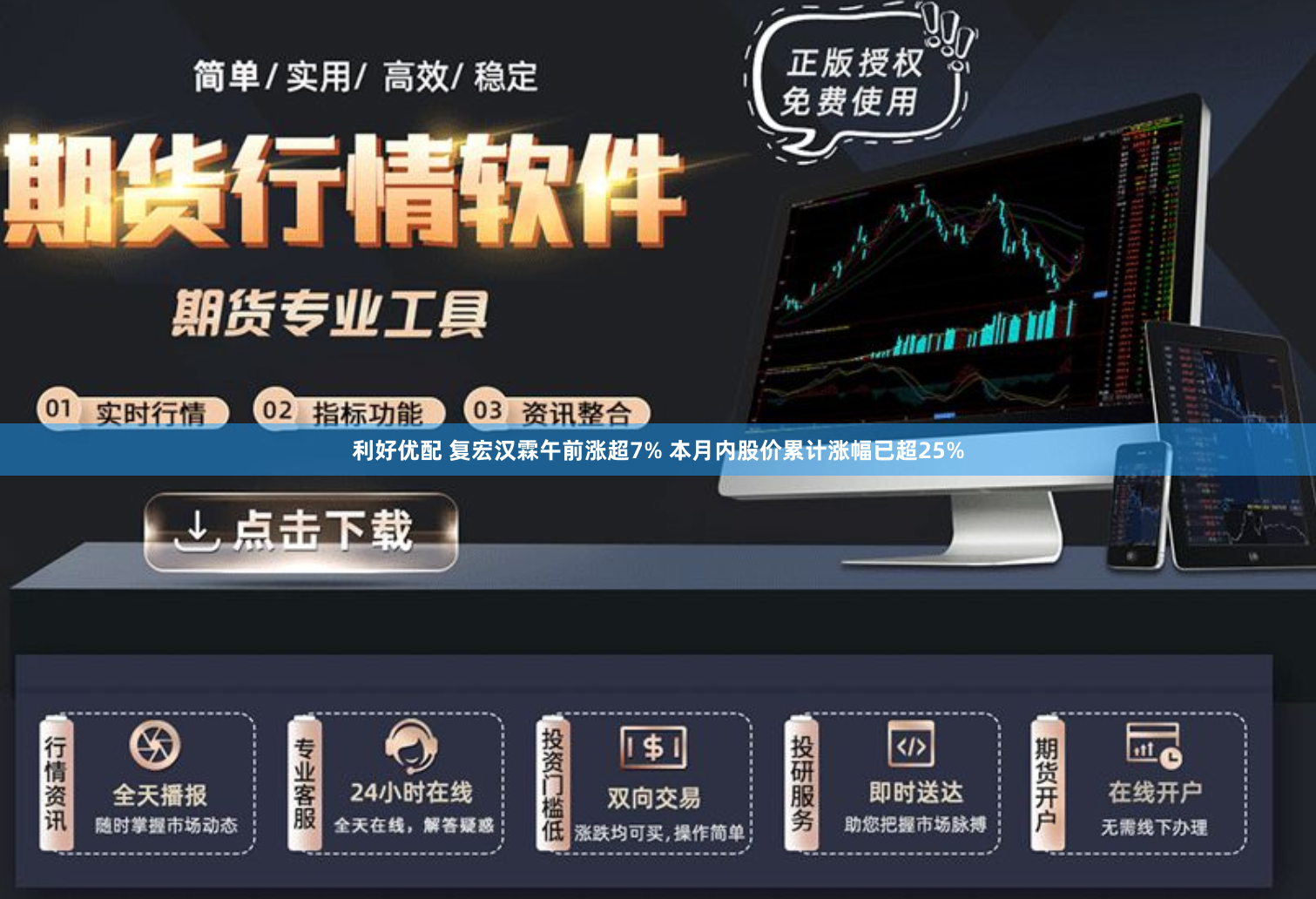 利好优配 复宏汉霖午前涨超7% 本月内股价累计涨幅已超25%