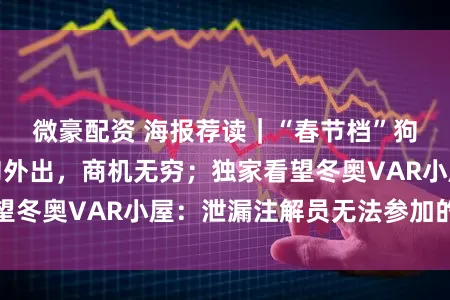 微豪配资 海报荐读｜“春节档”狗狗旅行团：小狗外出，商机无穷；独家看望冬奥VAR小屋：泄漏注解员无法参加的密室