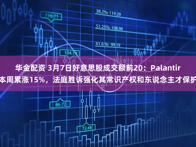华金配资 3月7日好意思股成交额前20：Palantir本周累涨15%，法庭胜诉强化其常识产权和东说念主才保护