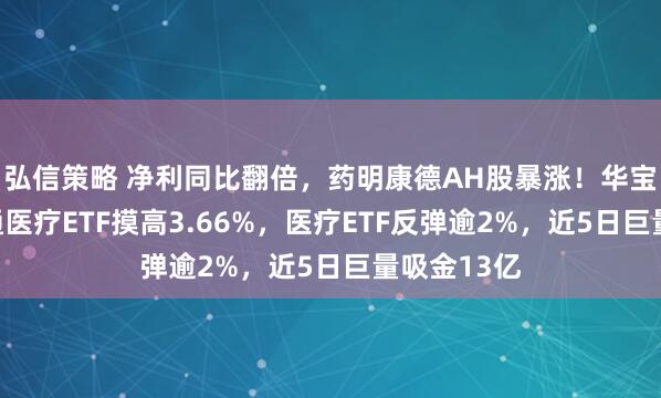 弘信策略 净利同比翻倍，药明康德AH股暴涨！华宝基金港股通医疗ETF摸高3.66%，医疗ETF反弹逾2%，近5日巨量吸金13亿